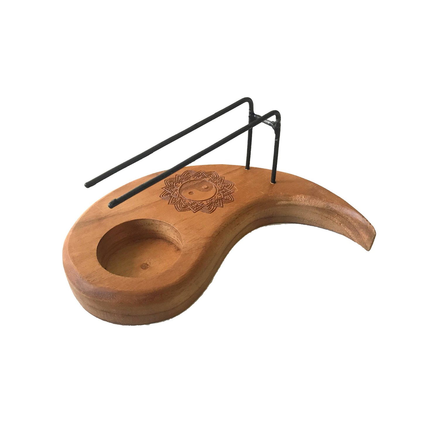 Palo Santo Heaters: Palo Santo Heater - Teak Wood - Mandala Design