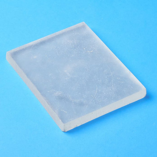 Selenite Rectangle Charging Plate 12x10x1cm
