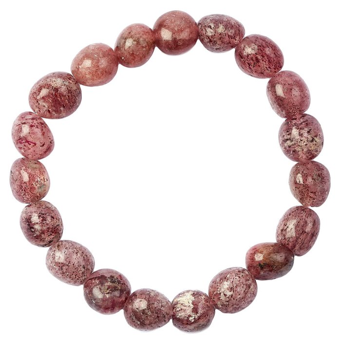 Strawberry Quartz Small Tumblestone Bracelet 8/10mm
