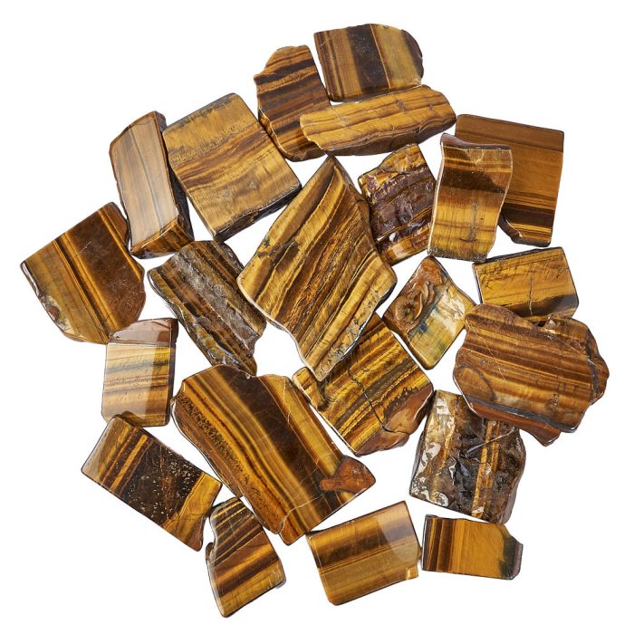 Golden Tiger Eye Polished Freeform Slabs 4/15mm x 30/70mm