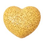 Lava stone Heart, 45x26mm, Yellow