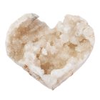 White Quartz Geode Hearts