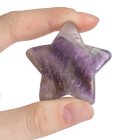 Amethyst 40mm Drilled Star