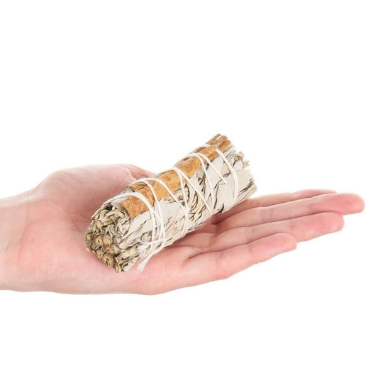 White Sage & Cinnamon Smudge Stick 4"