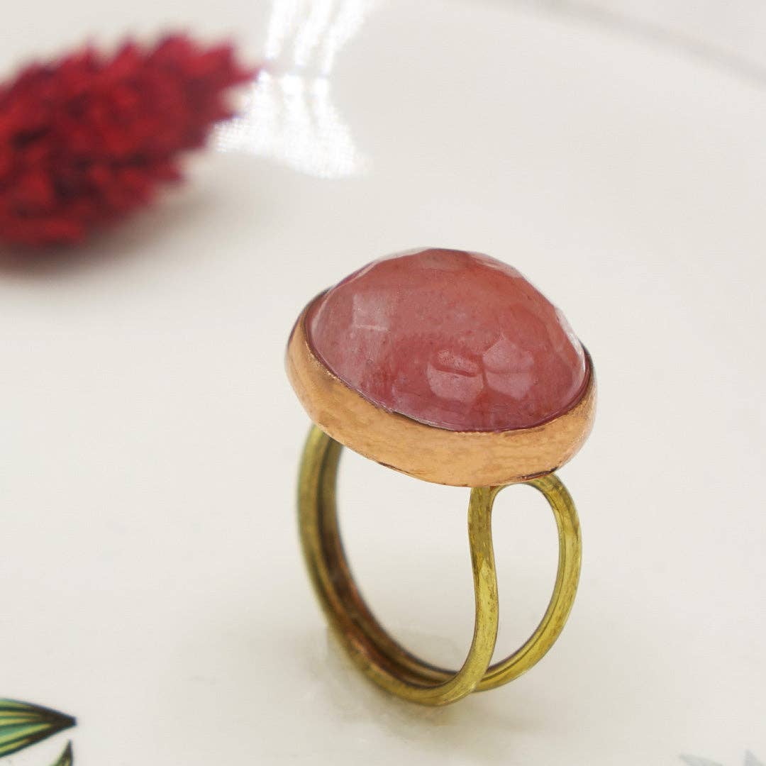 Rose Quartz Gemstone Ring