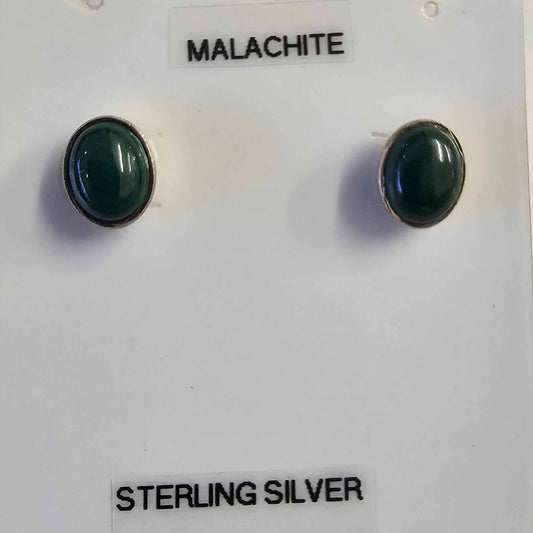 Malachite Stud Earrings