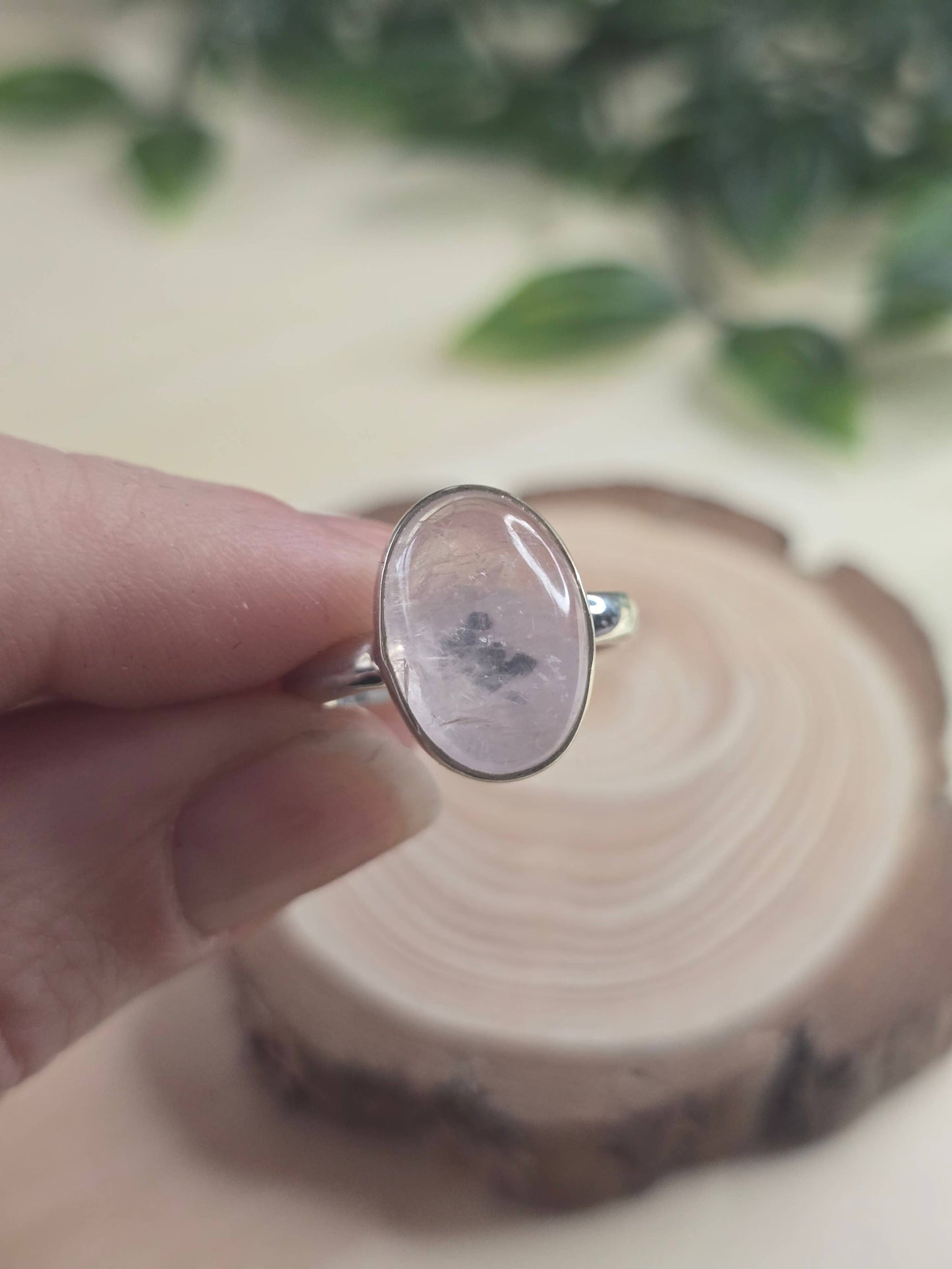 Morganite Sterling Silver Ring - 4.3g - UK P