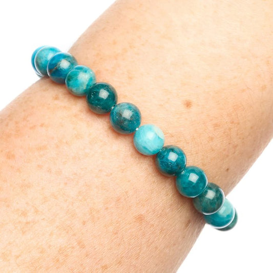 8mm Apatite Bead Bracelet