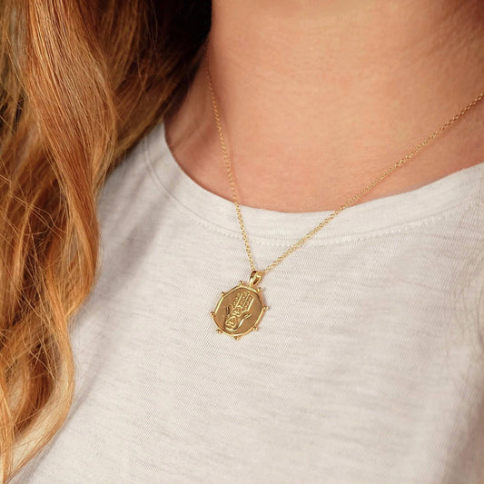 Vermeil Hamsa Talisman Necklace