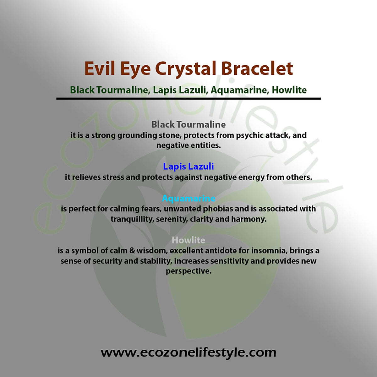 Power Bracelet - Evil Eye Crystal Bracelet A+ Grade