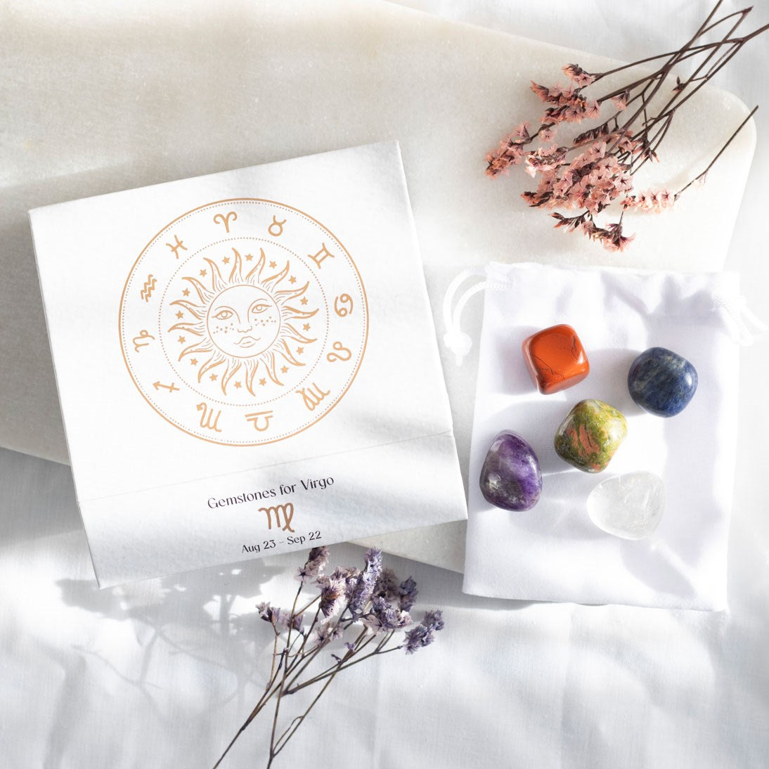 Zodiac Crystal Tumblestone Sets Virgo