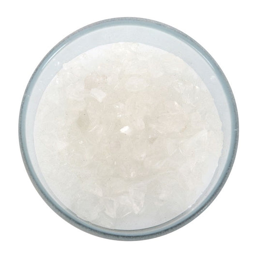 Positive Energy Crystal Chip Candle in Glass Pot White Sage
