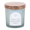 Positive Energy Crystal Chip Candle in Glass Pot White Sage