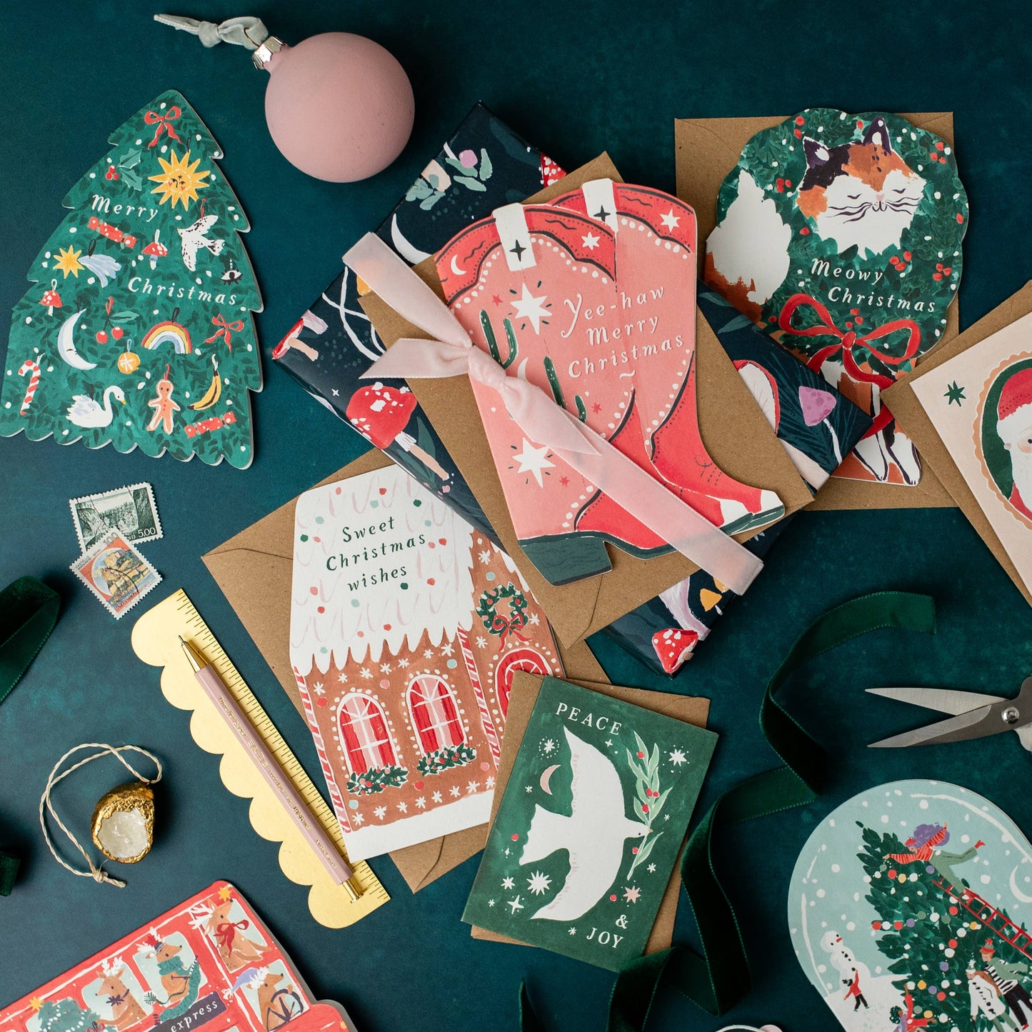 Cowboy Boots Christmas Card | Christmas Greeting Cards