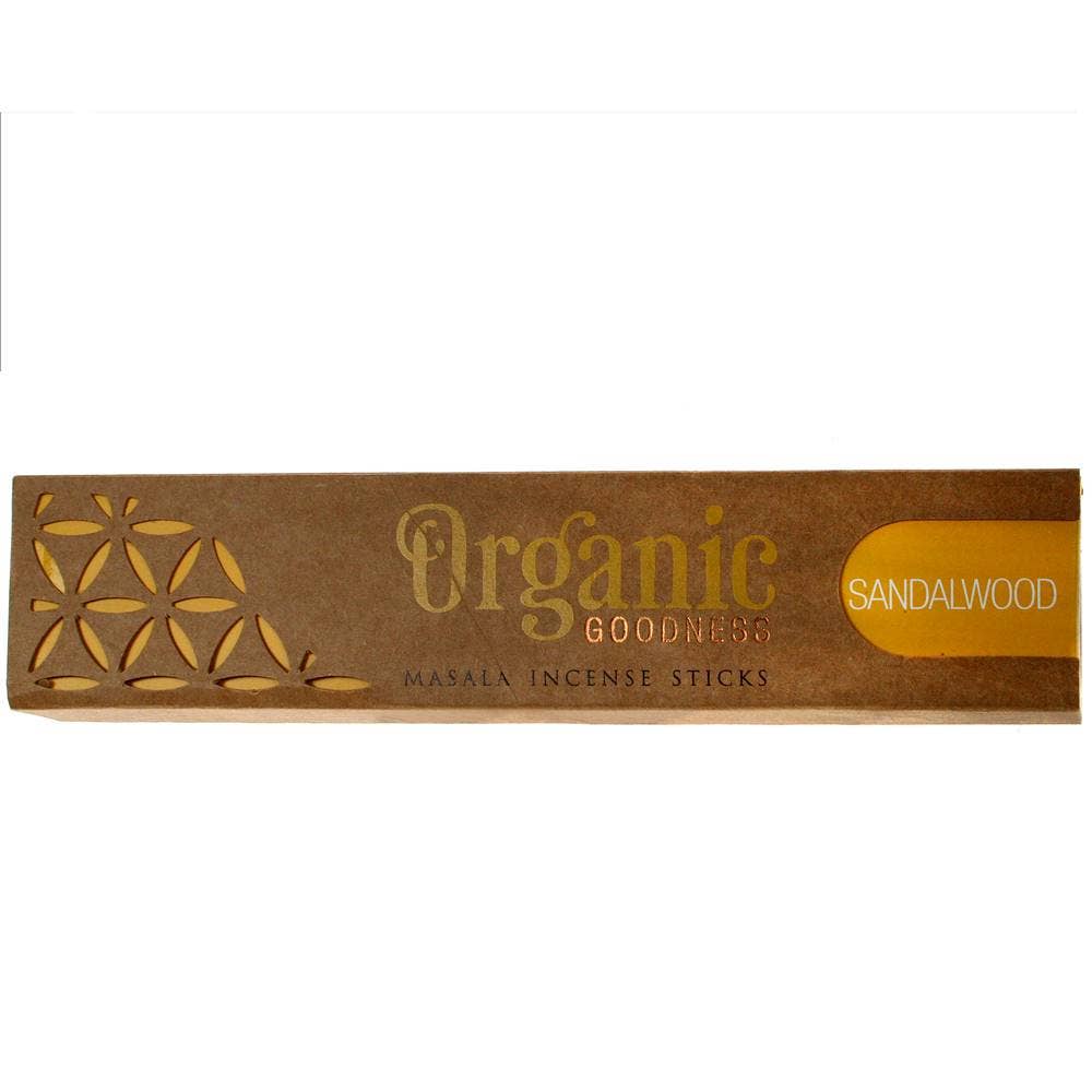 Incense, Organic Goodness, (box of 12) sandalwood