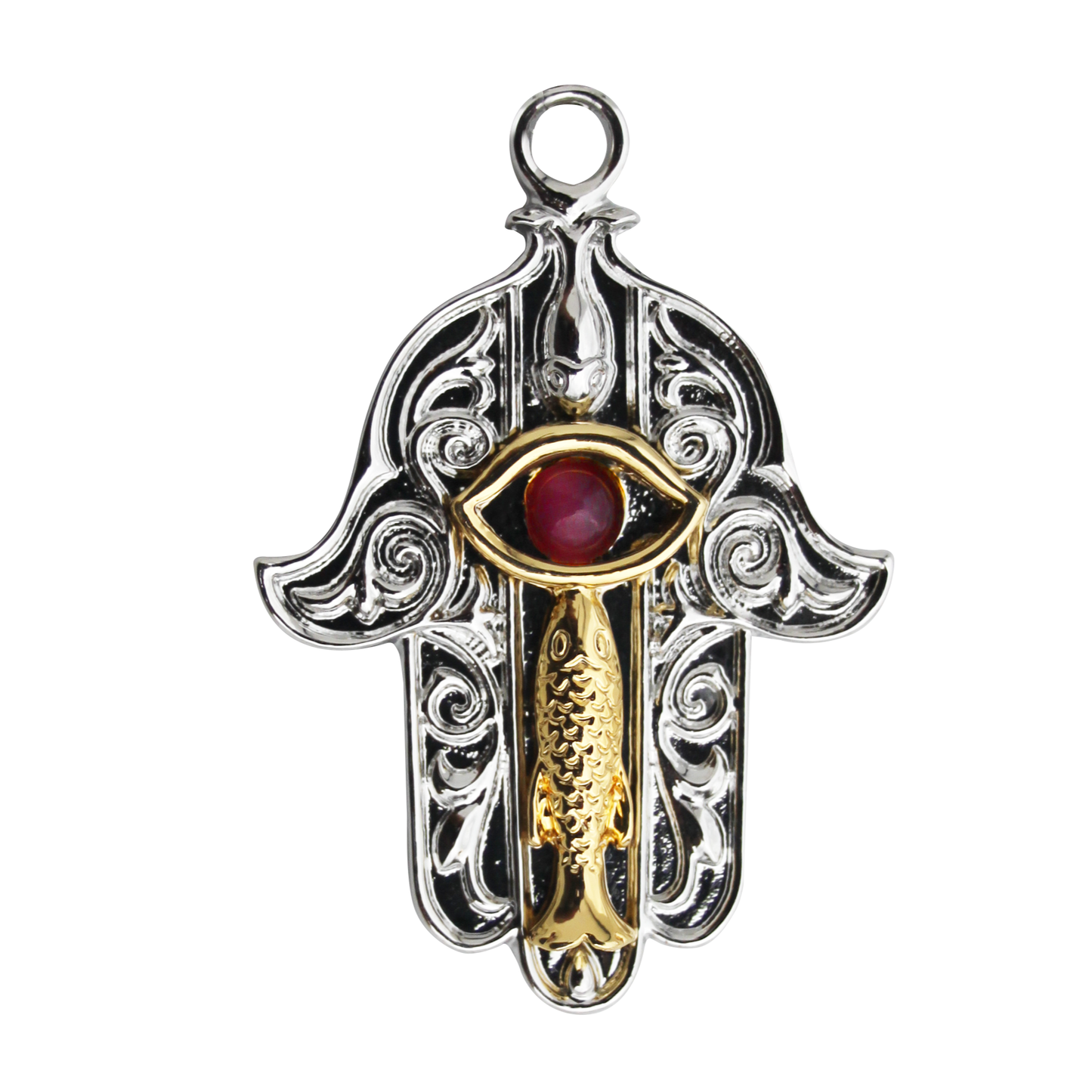 Hand Of Khamsa Mystic Kabbalah Pendant Necklace