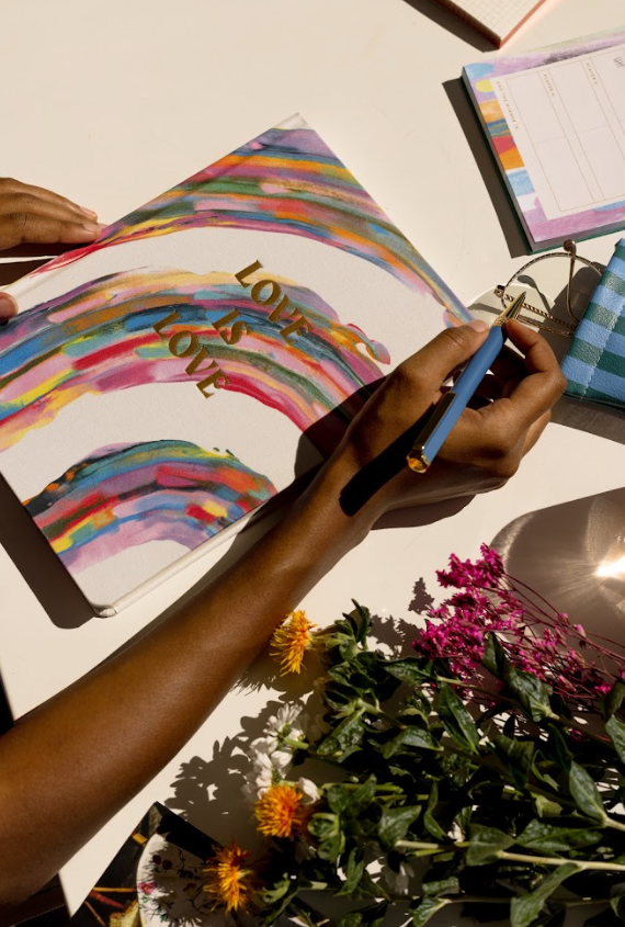 Designworks Ink Jumbo Journal Bookcloth - Love Is Love