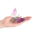 Fluorite Butterfly with Metal Body