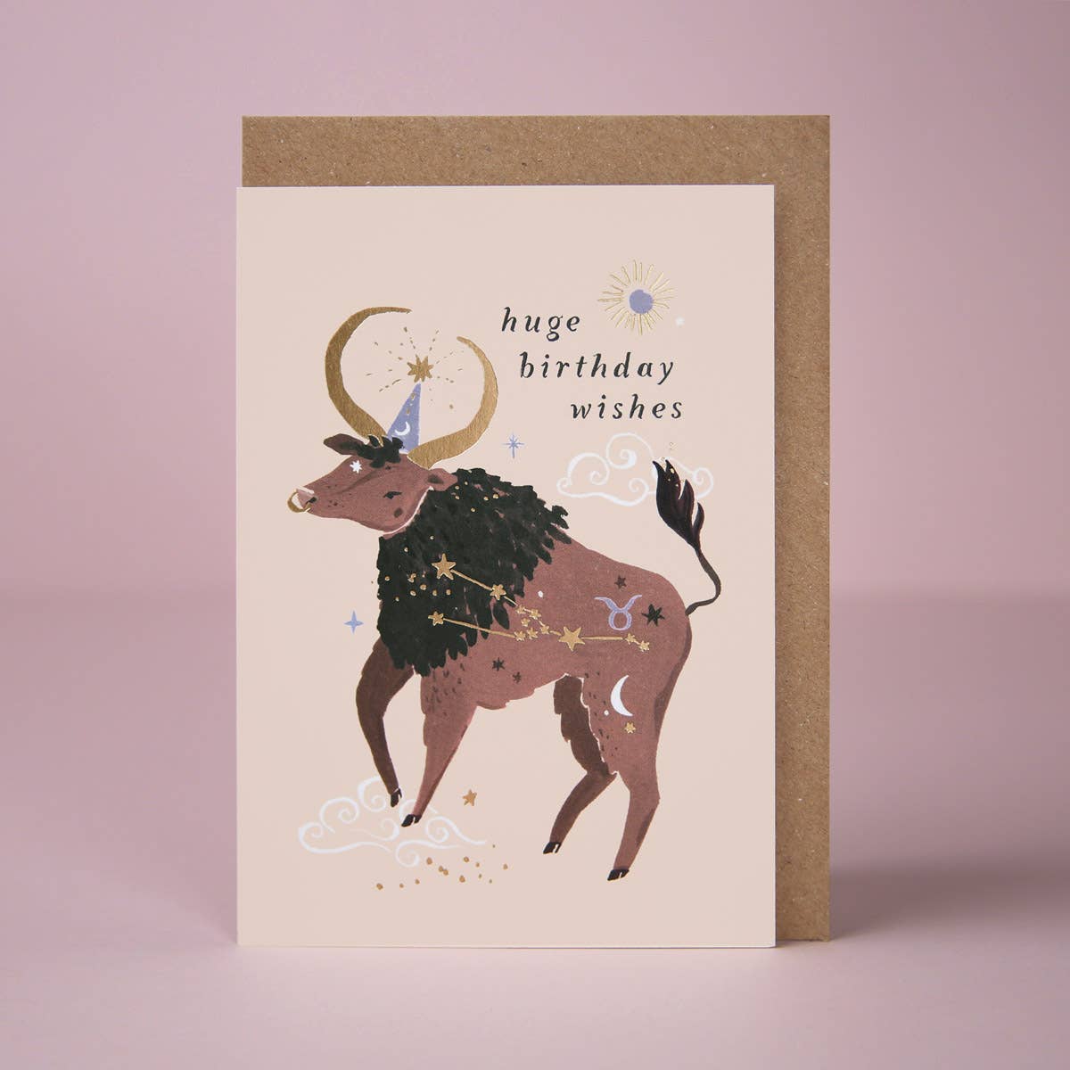 Bull Zodiac Birthday Card | Taurus Star Sign | Astrology