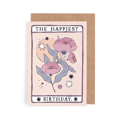 Tarot Flower Birthday Card | Tarot Card | Floral Cards