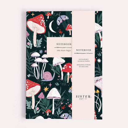 Mushrooms Notebook | Plain Page Journal | Notebooks