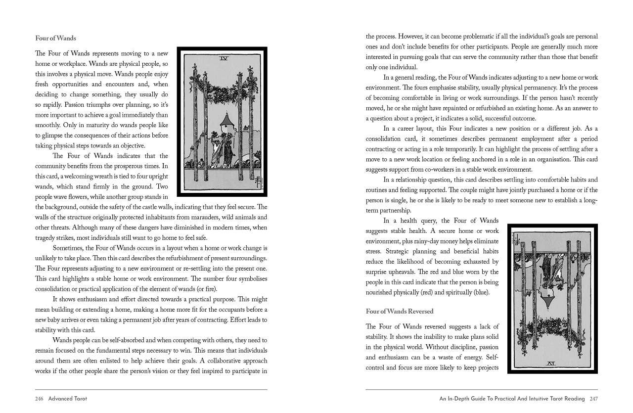 Advanced Tarot Book Blue Angel