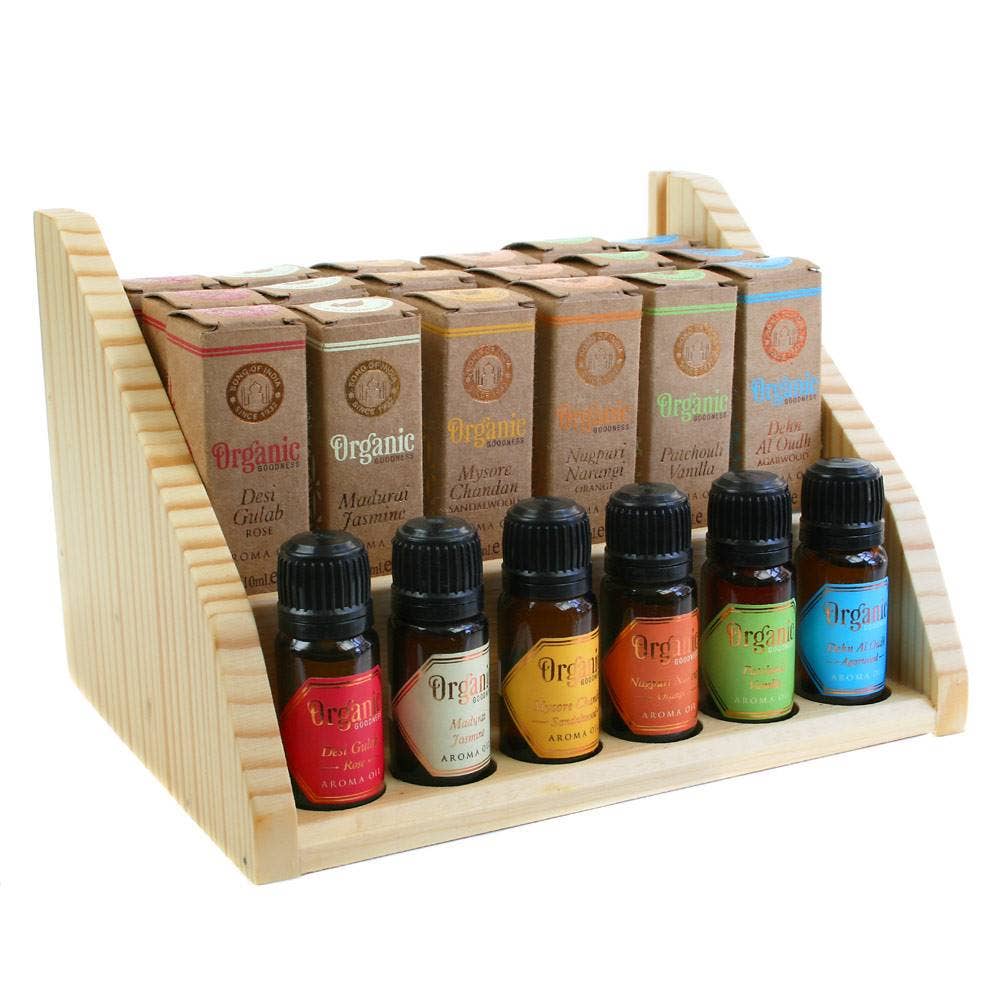 Aroma oil Organic Goodness x 18 + testers with display stand