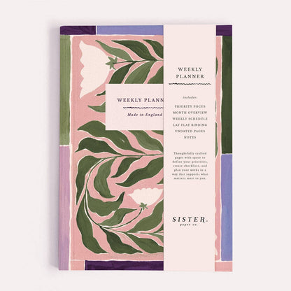 Nurture Botanical Weekly Planner | Undated Weekly Organiser