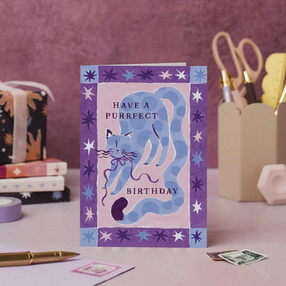 Cat Purrfect Birthday Card | Cat Lover Birthday Cards