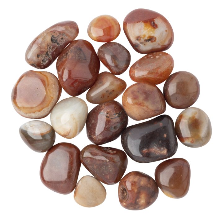 River Carnelian Pebbles C Grade, Brazil