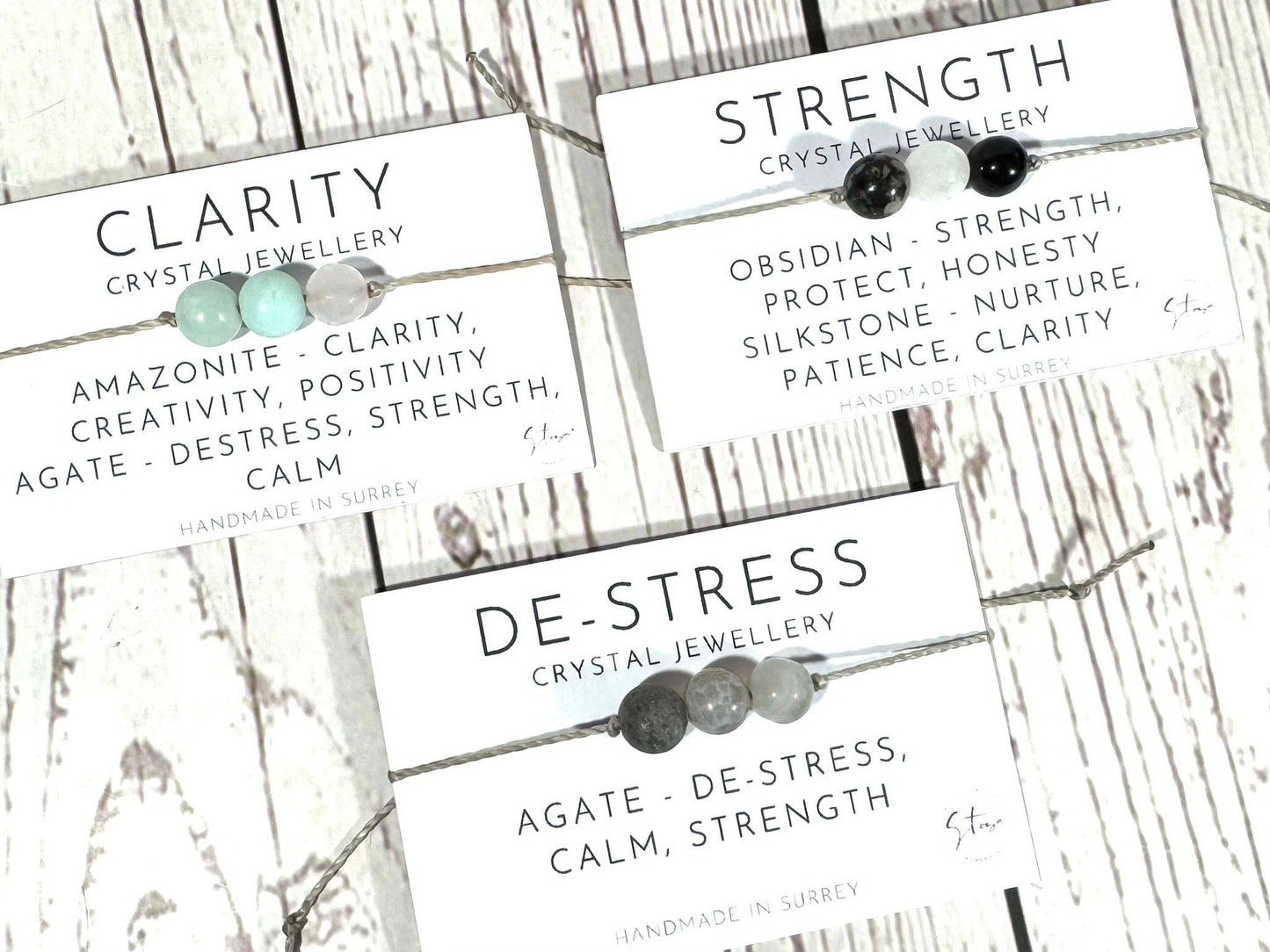 Crystal Support Bracelets: Clarity