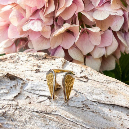 18ct Gold Plated Angel Wings Ring