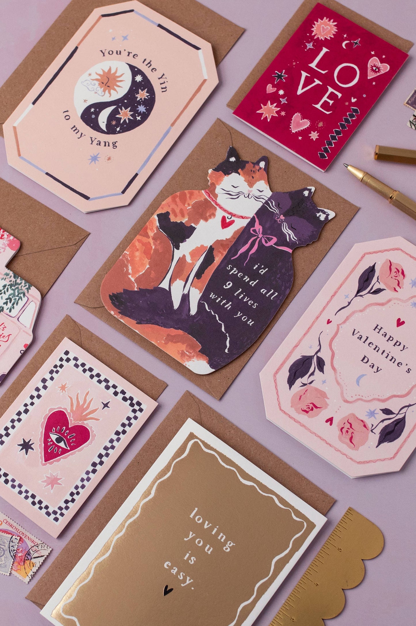 Hearts Mini Love Cards | Mini Greeting Cards | Mini Cards