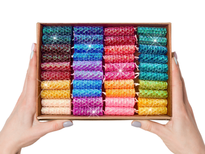 40 Mini Glitter Beeswax Spell Candles