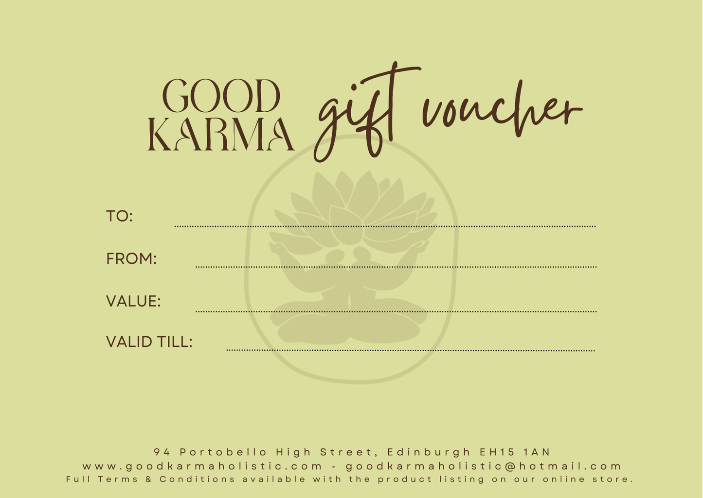 Good Karma Holistic Gift Card