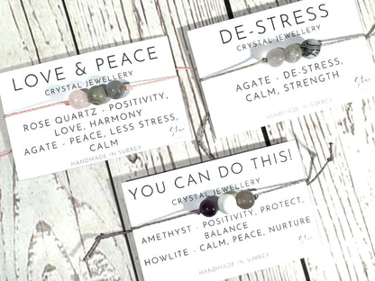 Crystal Support Bracelets: And Breathe