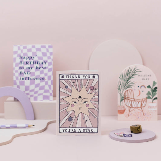 You're a Star Thank You Card | Thank You Tarot Card