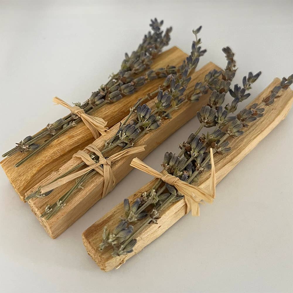 Mini Smudge Cluster, Palo Santo with Lavender 4"