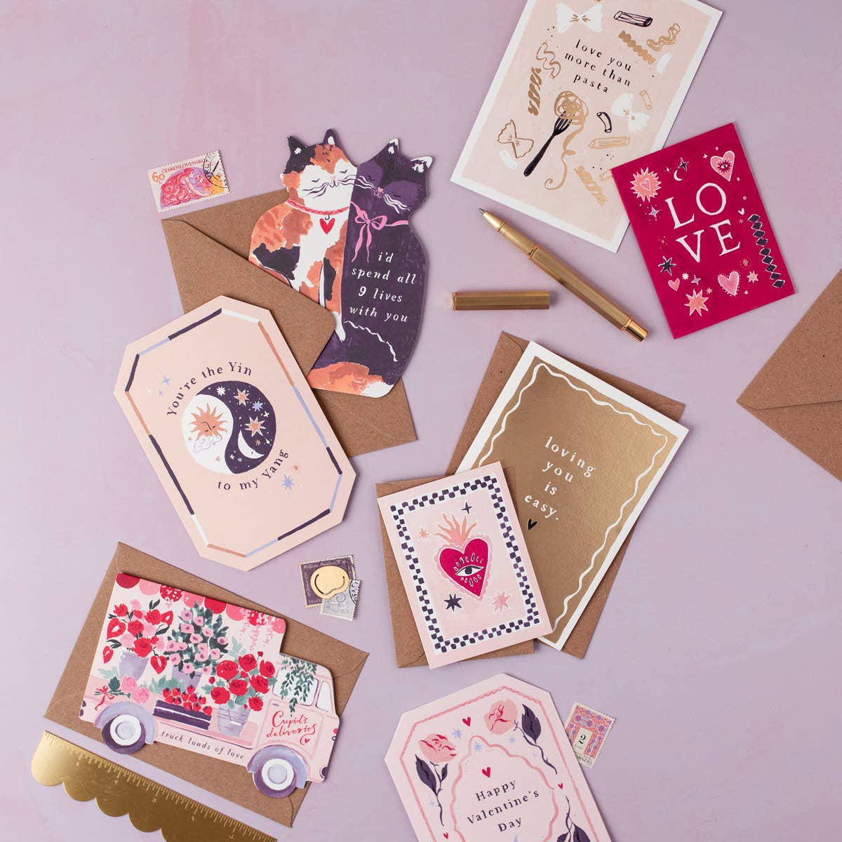 Hearts Mini Love Cards | Mini Greeting Cards | Mini Cards