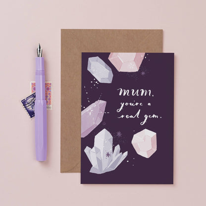 Real Gem Mum Card | Mother's Day Card | Female Birthday Card