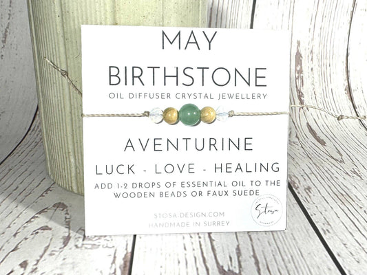 Birthstone Oil Diffuser Bracelet: October
