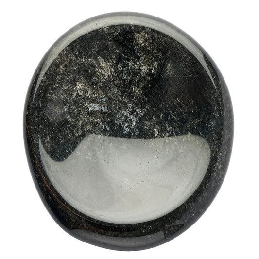 Silver Obsidian FF Thumb Stone