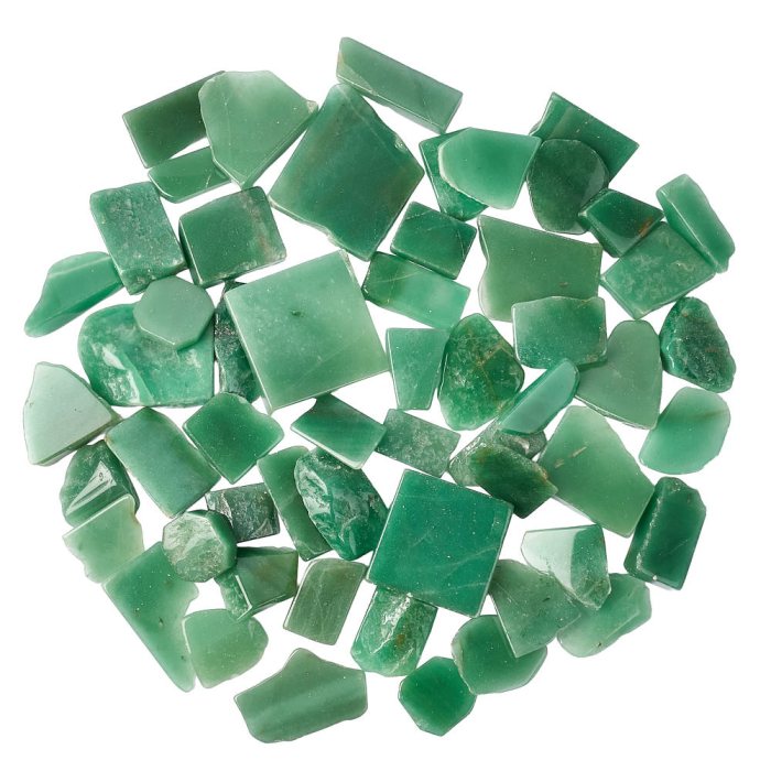 Green Aventurine Freeform Slabs, 4/15mm x 30/70mm