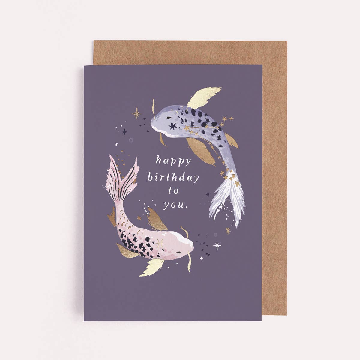 Koi Zodiac Birthday Card | Pisces Star Sign | Astrology Card