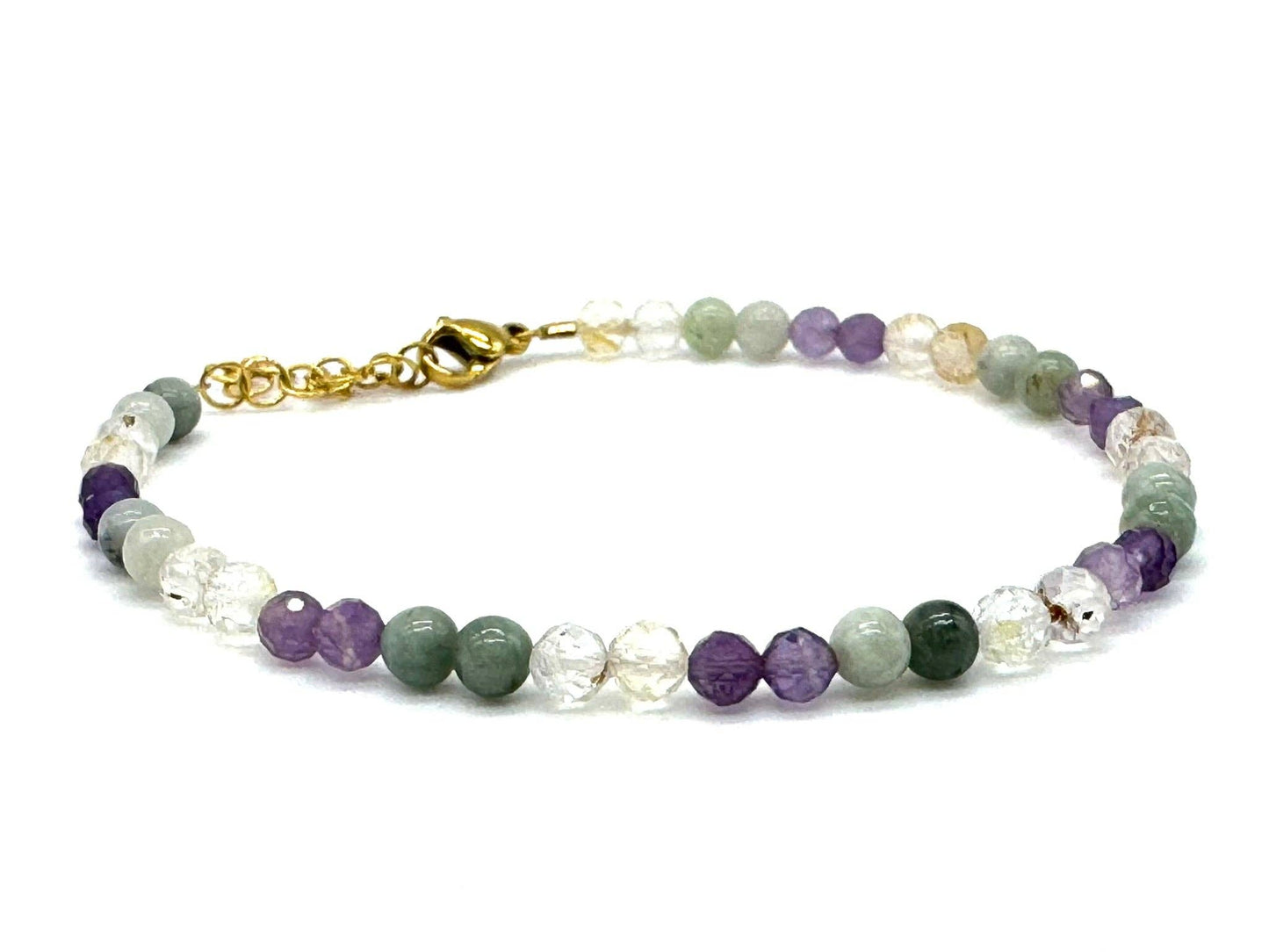 Dainty Crystal Birthstone Bracelets: February