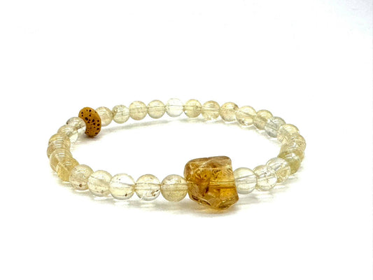 Citrine Minimal Diffuser Bracelet: Medium