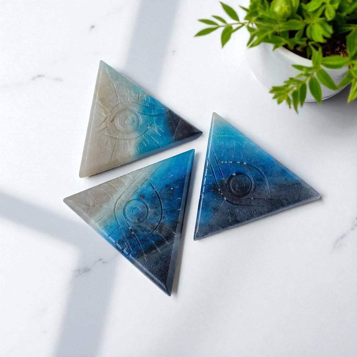 Trolleite Evil Eye Carving Quartz