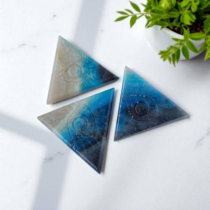 Trolleite Evil Eye Carving Quartz