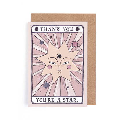 You're a Star Thank You Card | Thank You Tarot Card