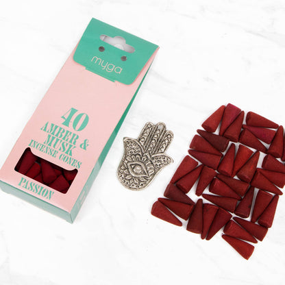 Spirit Incense Cone Set – 4 Unique Scents for Meditation Amber Musk